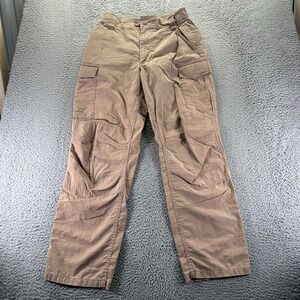 US Military Pant Men's 32x32 Brown Cotton Cargo Straight Workwear Utility Travel